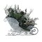 Northlight Frosted Christmas Pinecone, Bell and Foliage Filled Sleigh - 9.5"